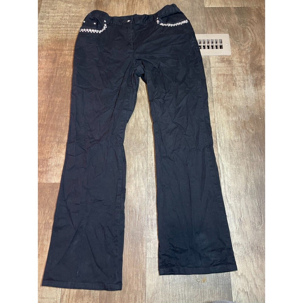 RUBY Rd. Jeans Womens Size 8 P Petite Black Cotton Spandex